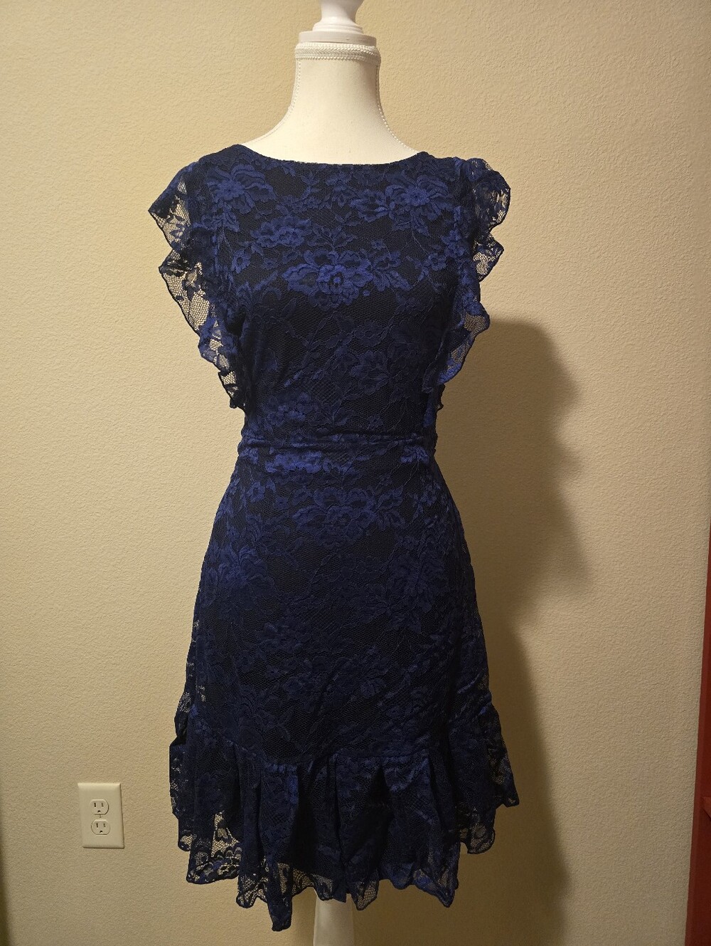 Lascana Ruffled Blue Dress
